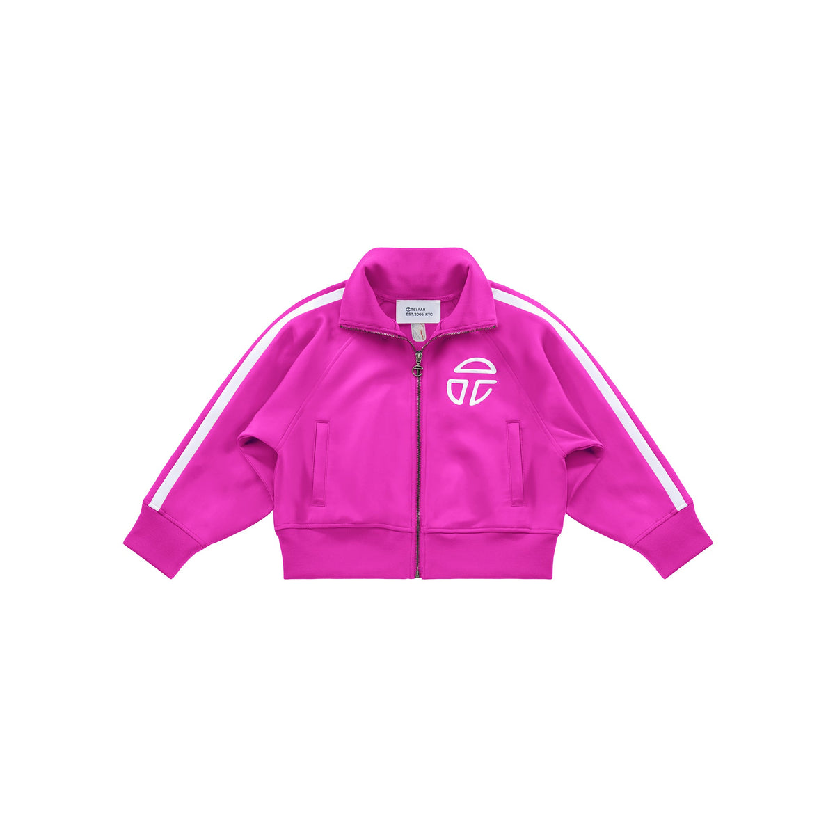 Cropped Track Jacket - Azalea - Jackets & Outerwear