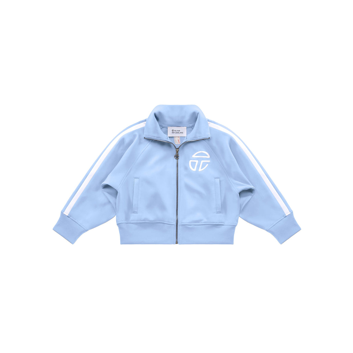 Cropped Track Jacket - Baby Blue - Jackets & Outerwear