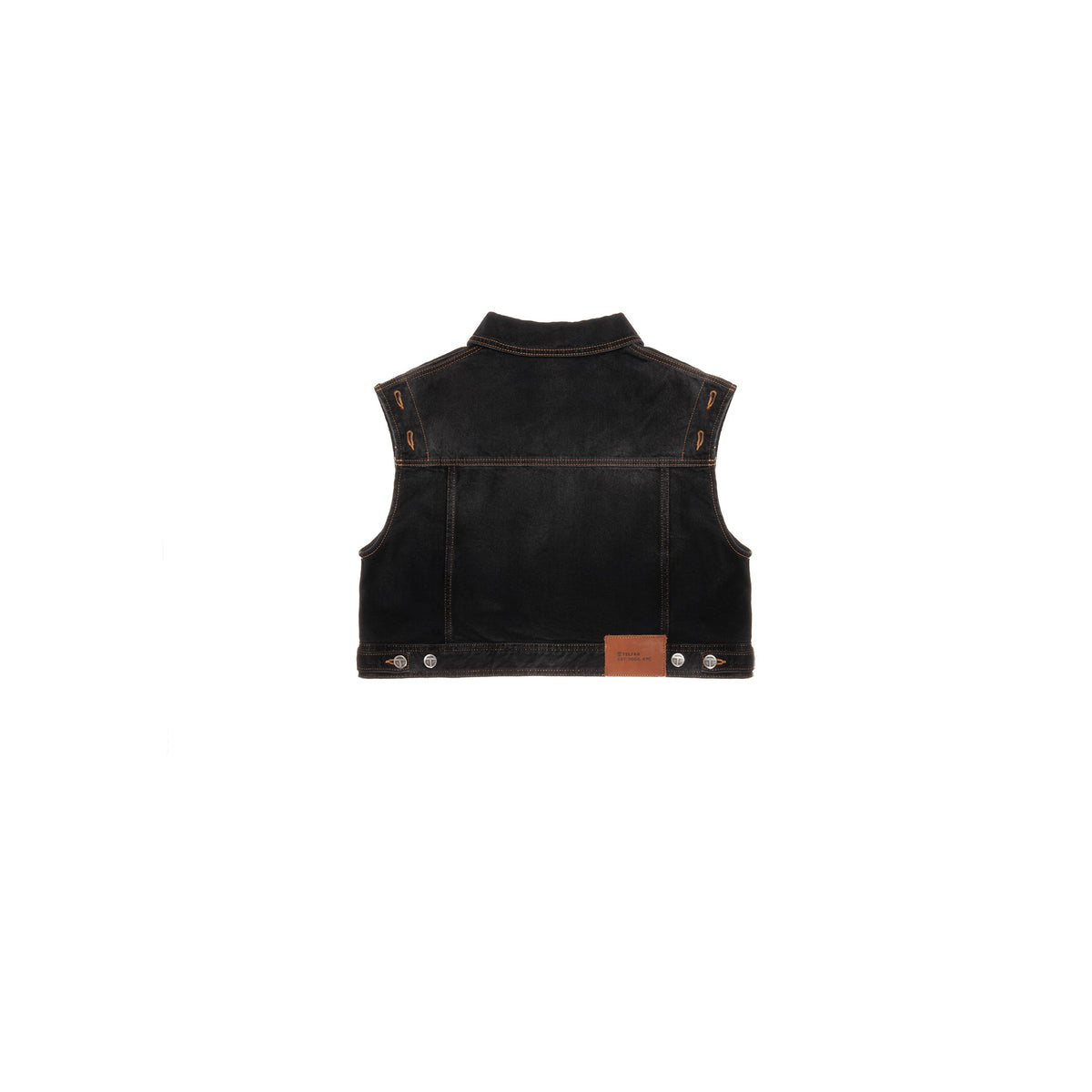 Cropped Detachable Jean Jacket - Black - Jackets & Outerwear