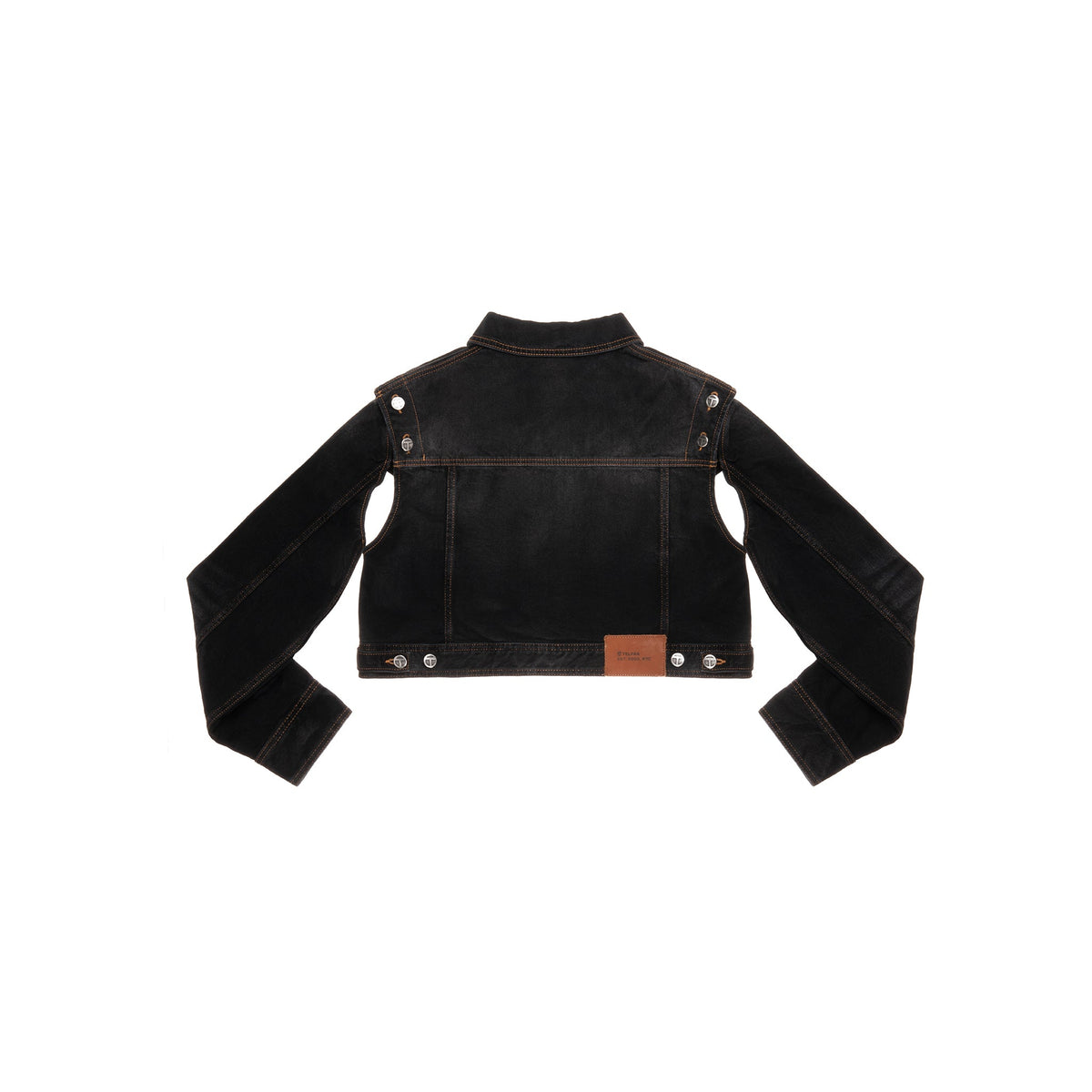 Cropped Detachable Jean Jacket - Black - Jackets & Outerwear