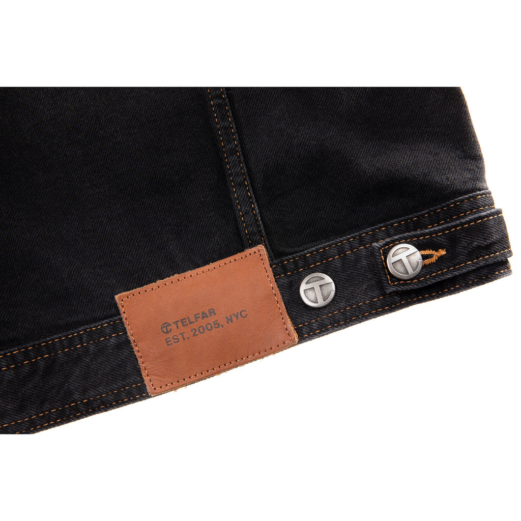 Cropped Detachable Jean Jacket - Black - Jackets & Outerwear