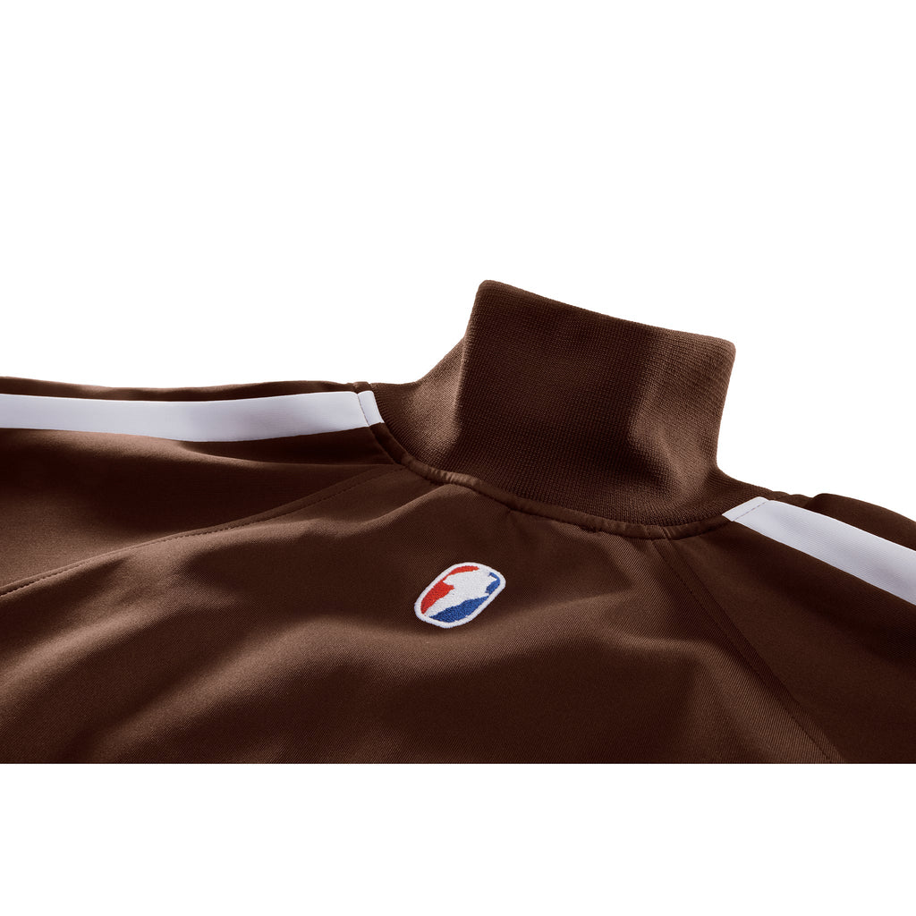 Cropped Track Jacket - Chocolate - Jackets & Outerwear