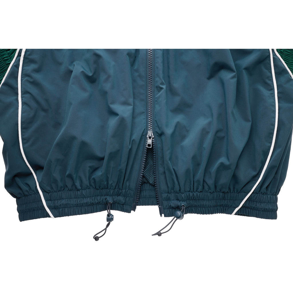 Cropped Upside Down Windbreaker Jacket - Green/Blue - Jackets & Outerwear