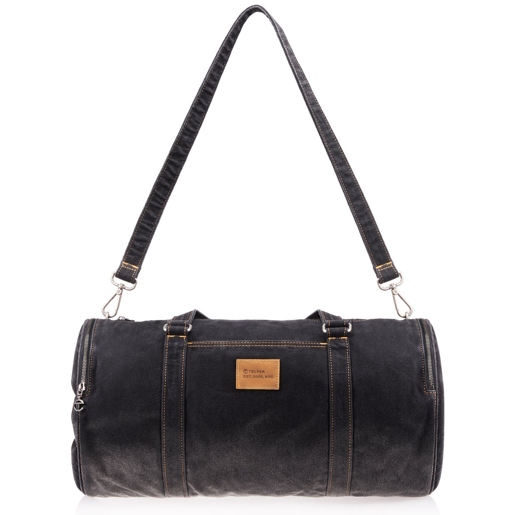 Large Denim Duffle - Black - Duffles & Travel Bags