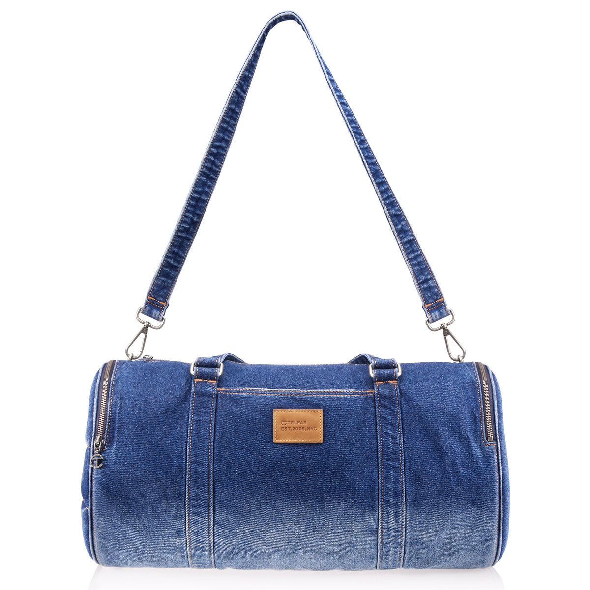 Large Denim Duffle - Blue - Duffles & Travel Bags