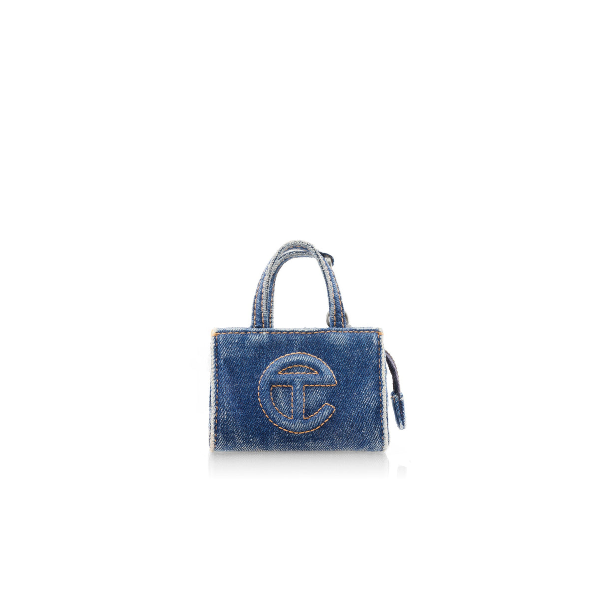 Denim Washed Baby Bag Charm - Blue - Bag Charms