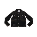 Detachable Jean Jacket - Distressed Black - Jackets & Outerwear