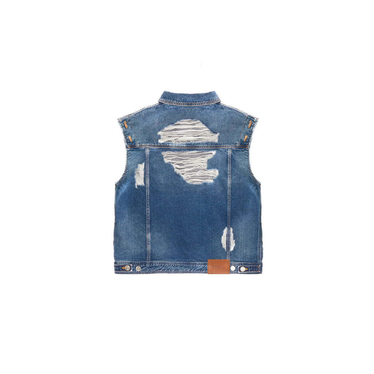 Detachable Jean Jacket - Distressed Blue - Jackets & Outerwear