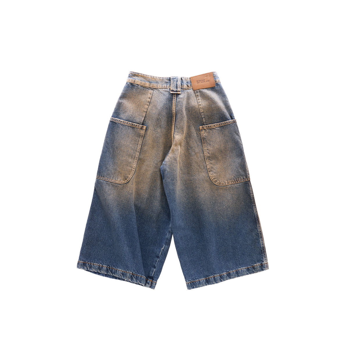 Dirty Baggy Jean Short - Blue - Pants & Shorts