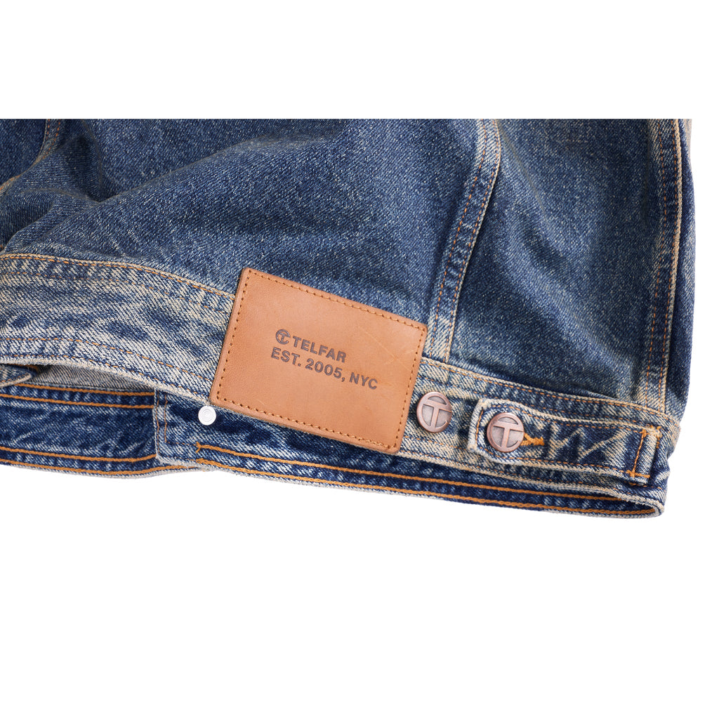Dirty Detachable Jean Jacket - Blue - Jackets & Outerwear