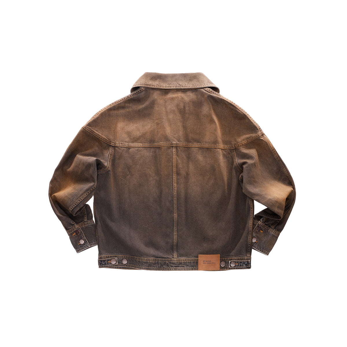 Dirty High Collar Jean Jacket - Black - Jackets & Outerwear