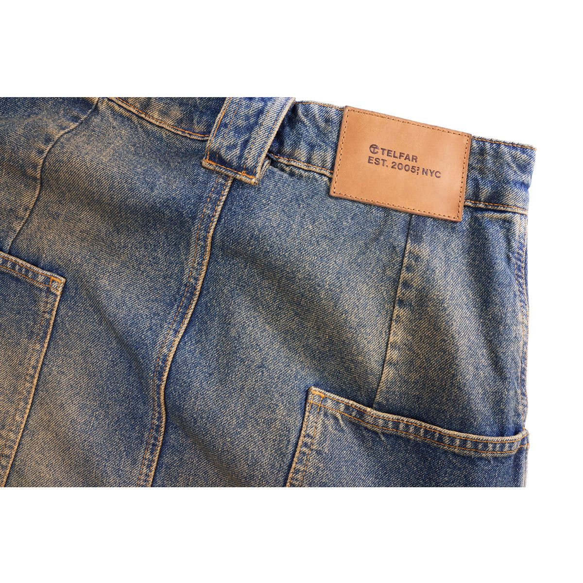 Dirty Long Jean Skirt - Blue - Dresses & Skirts