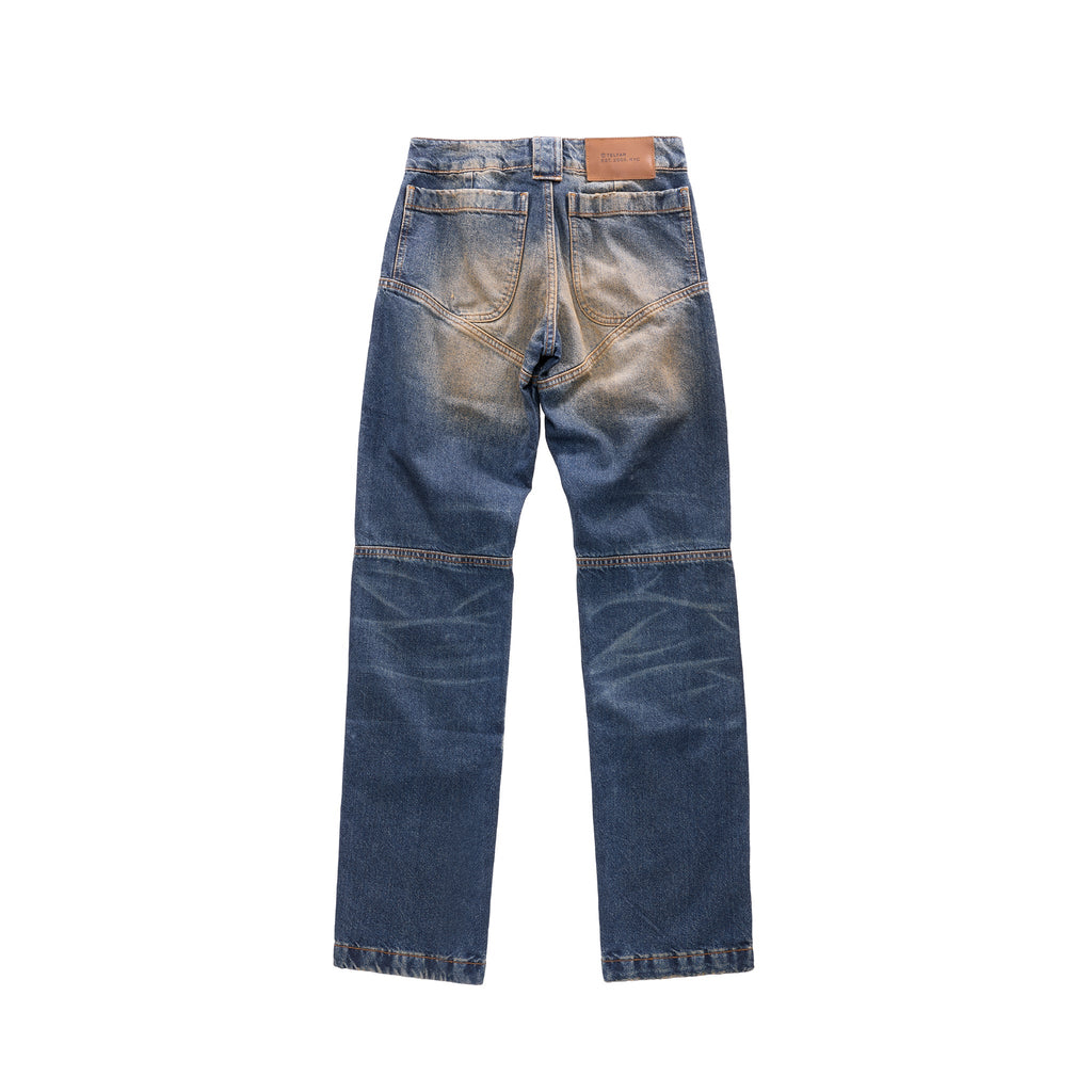 Dirty Straight Leg Jean - Blue - Pants & Shorts