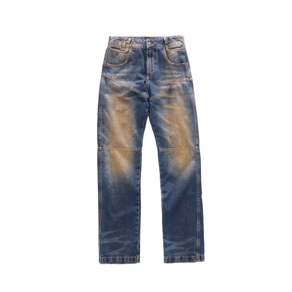 Dirty Straight Leg Jean - Blue - Pants & Shorts