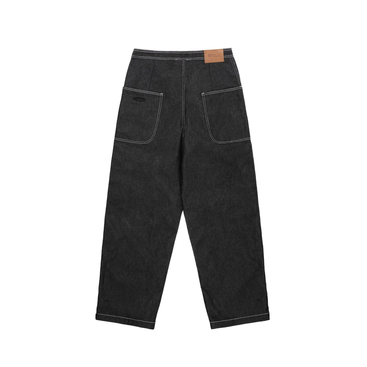 Barrel-Leg Drawstring Jean - Black - Pants & Shorts