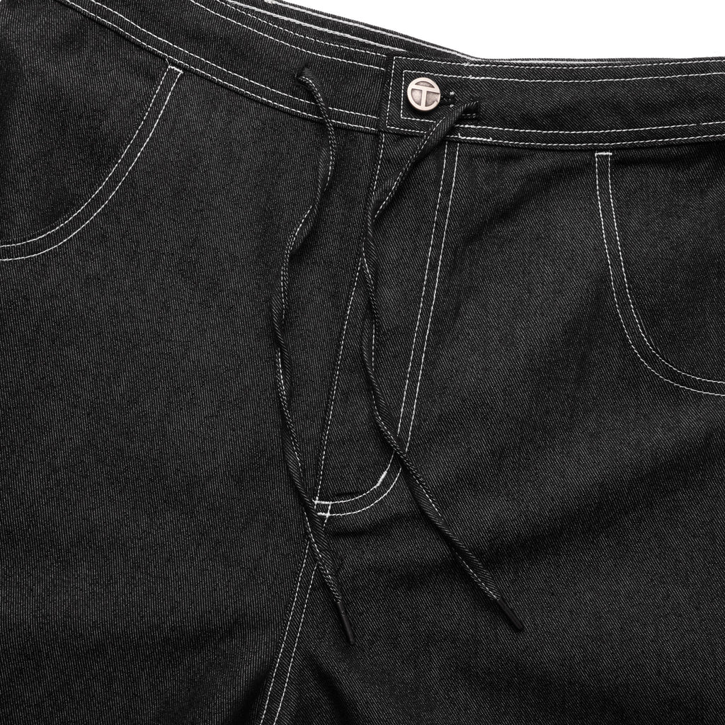 Barrel-Leg Drawstring Jean - Black - Pants & Shorts
