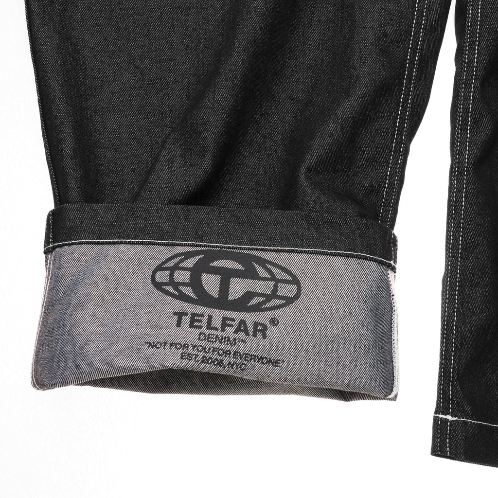 Barrel-Leg Drawstring Jean - Black - Pants & Shorts