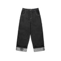 Barrel-Leg Drawstring Jean - Black - Pants & Shorts