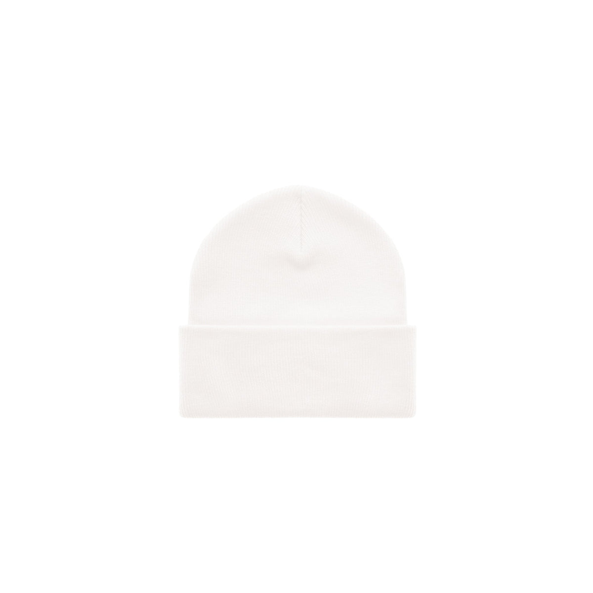 Embroidered Beanie - White/White - Hats & Beanies
