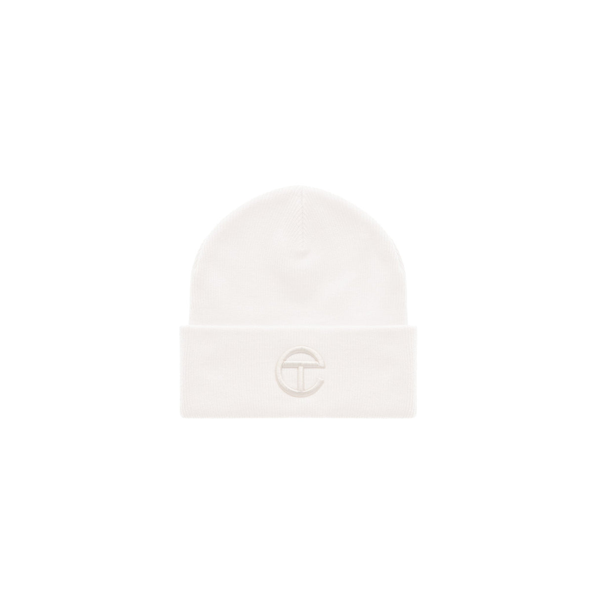 Embroidered Beanie - White/White - Hats & Beanies