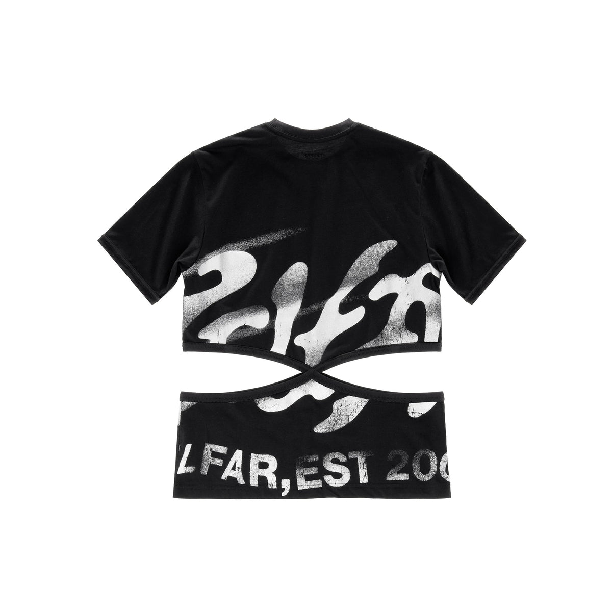 Infinity Ambigram Cut Waist T - Black - Tops & T-Shirts