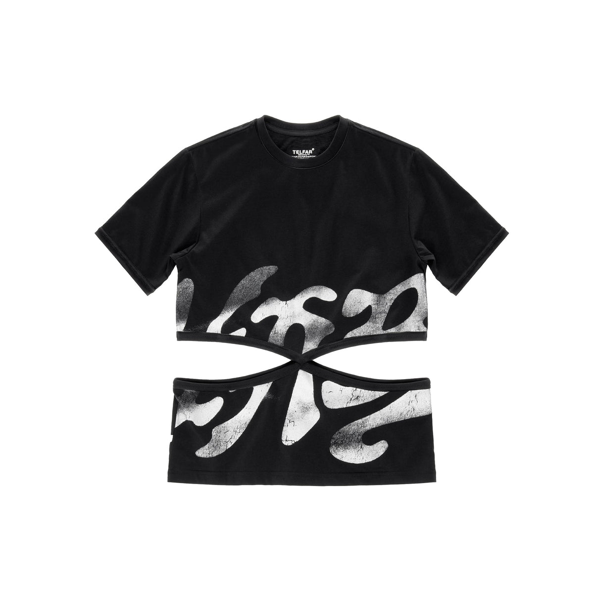 Infinity Ambigram Cut Waist T - Black - Tops & T-Shirts