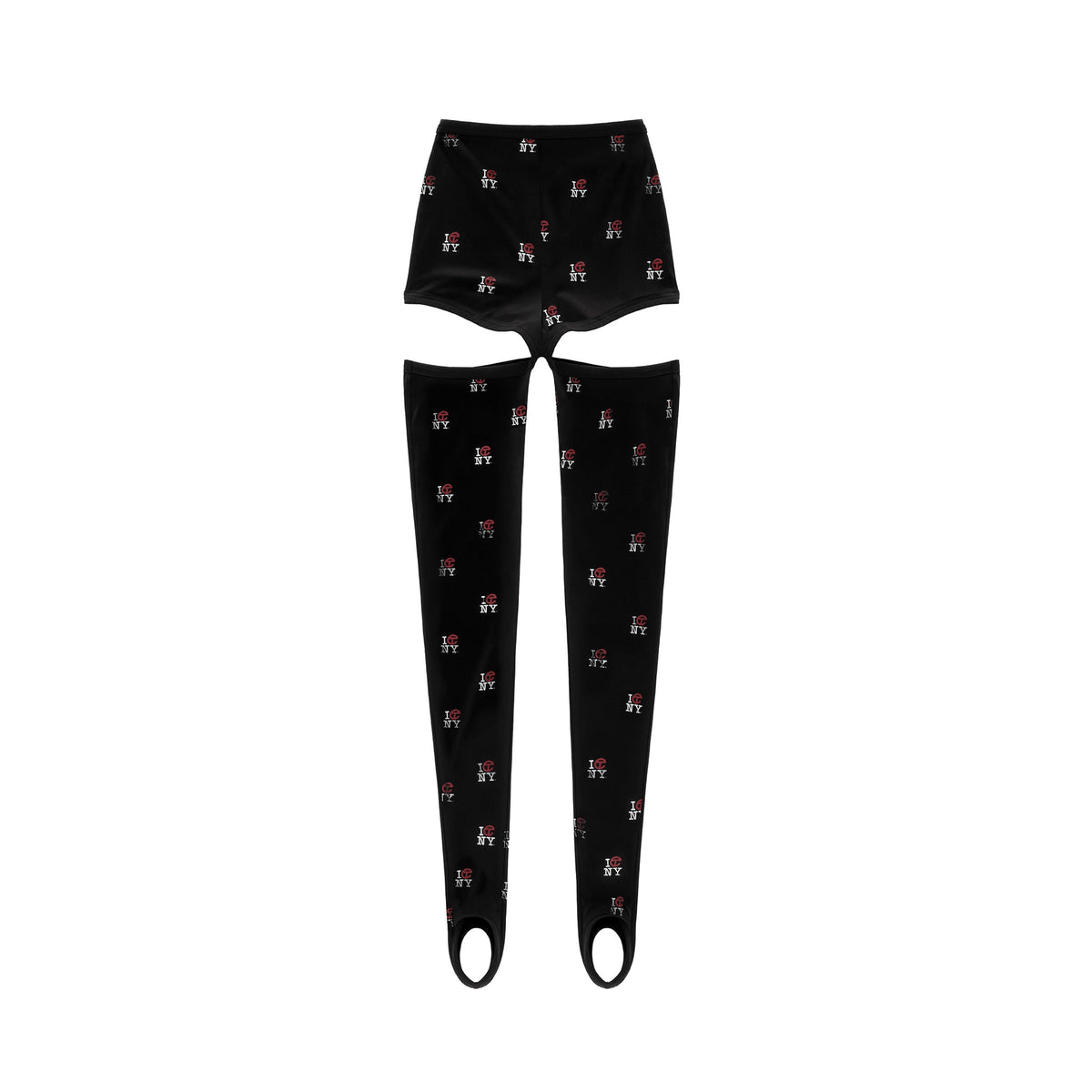 Infinity Canal All Over Thigh Hole Stirrup - Black - Tops & T-Shirts