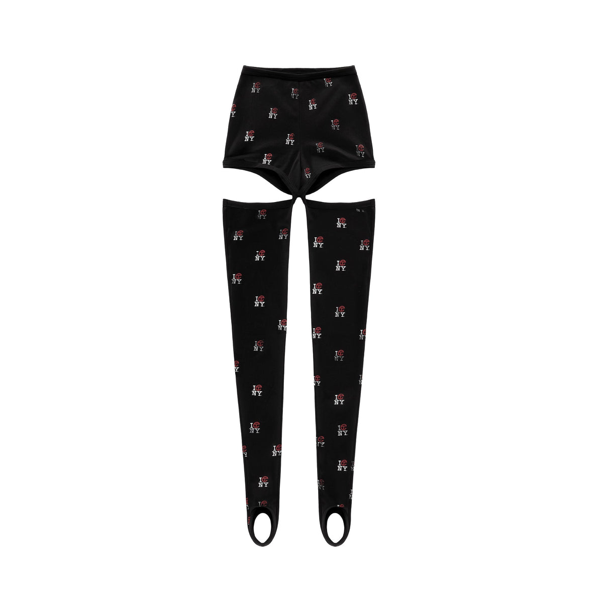 Infinity Canal All Over Thigh Hole Stirrup - Black - Tops & T-Shirts