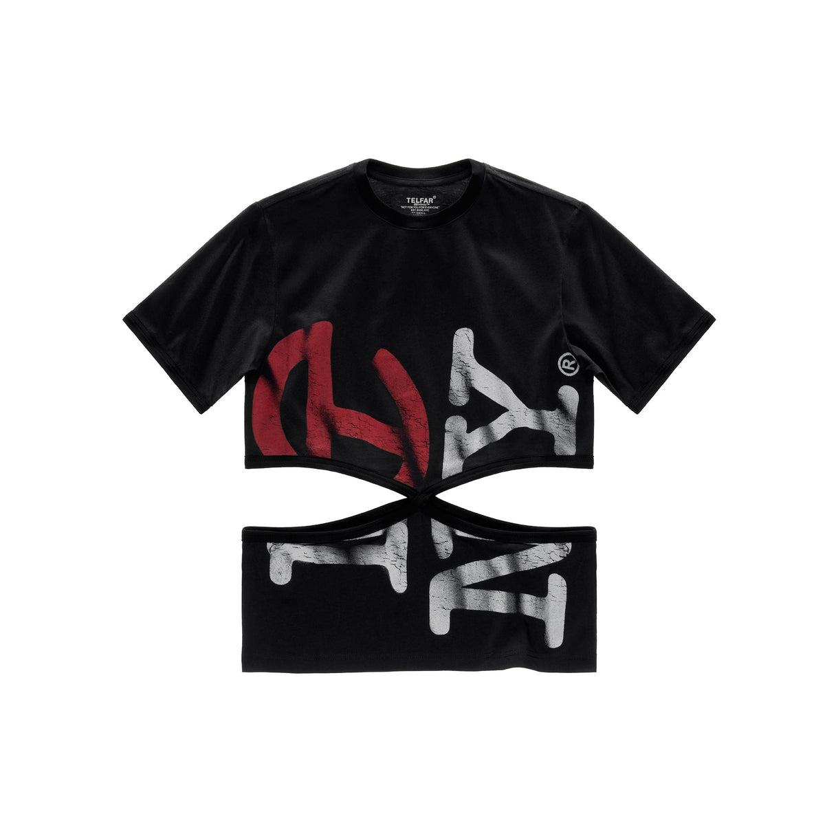 Infinity Canal Cut Waist T - Black - Tops & T-Shirts