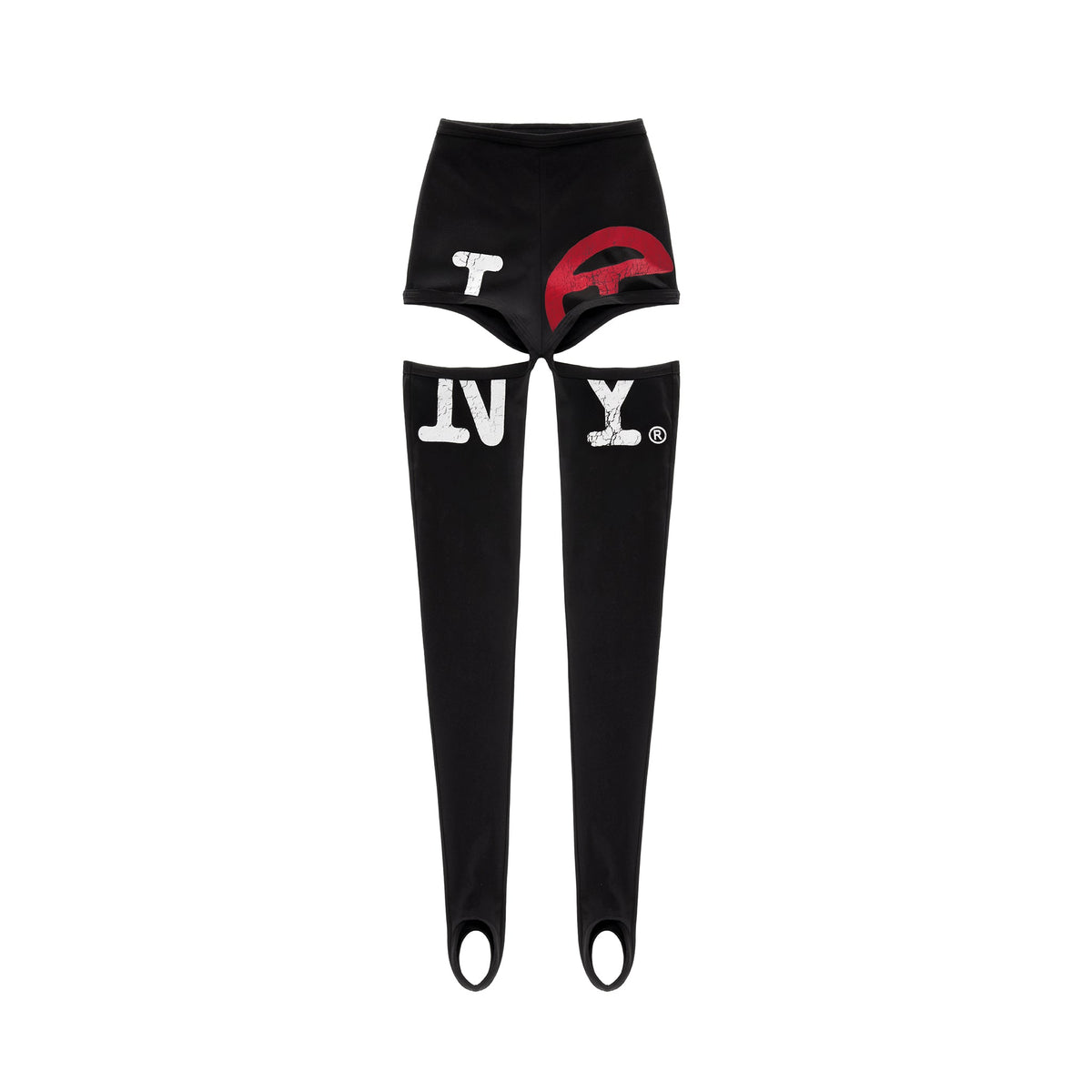Infinity Canal Thigh Hole Stirrup - Black - Tops & T-Shirts
