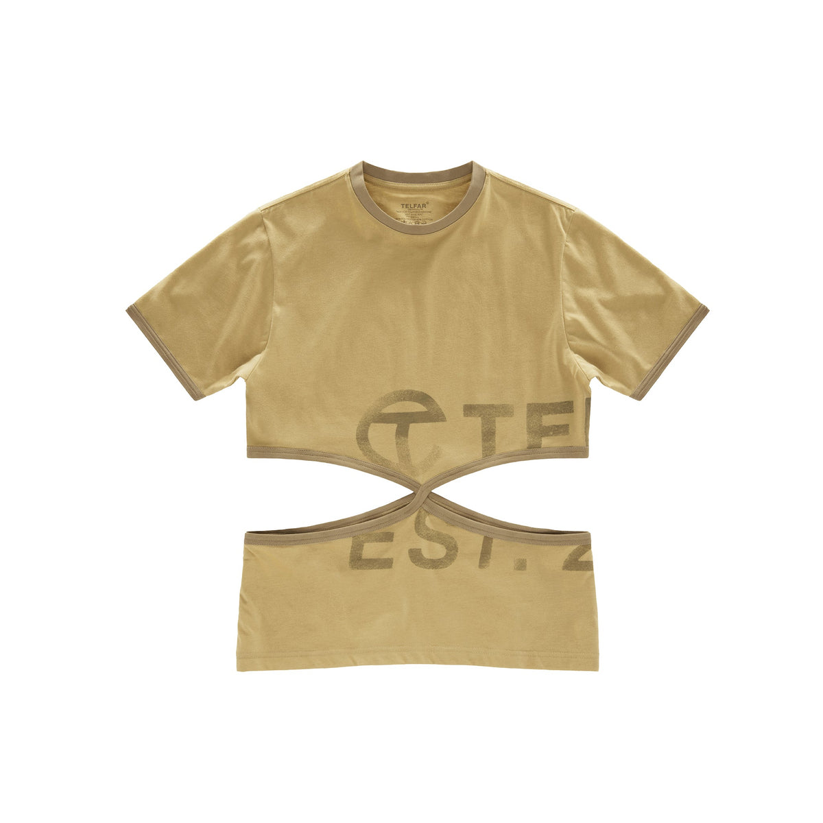 Infinity Cut Waist T - Drab - Tops & T-Shirts