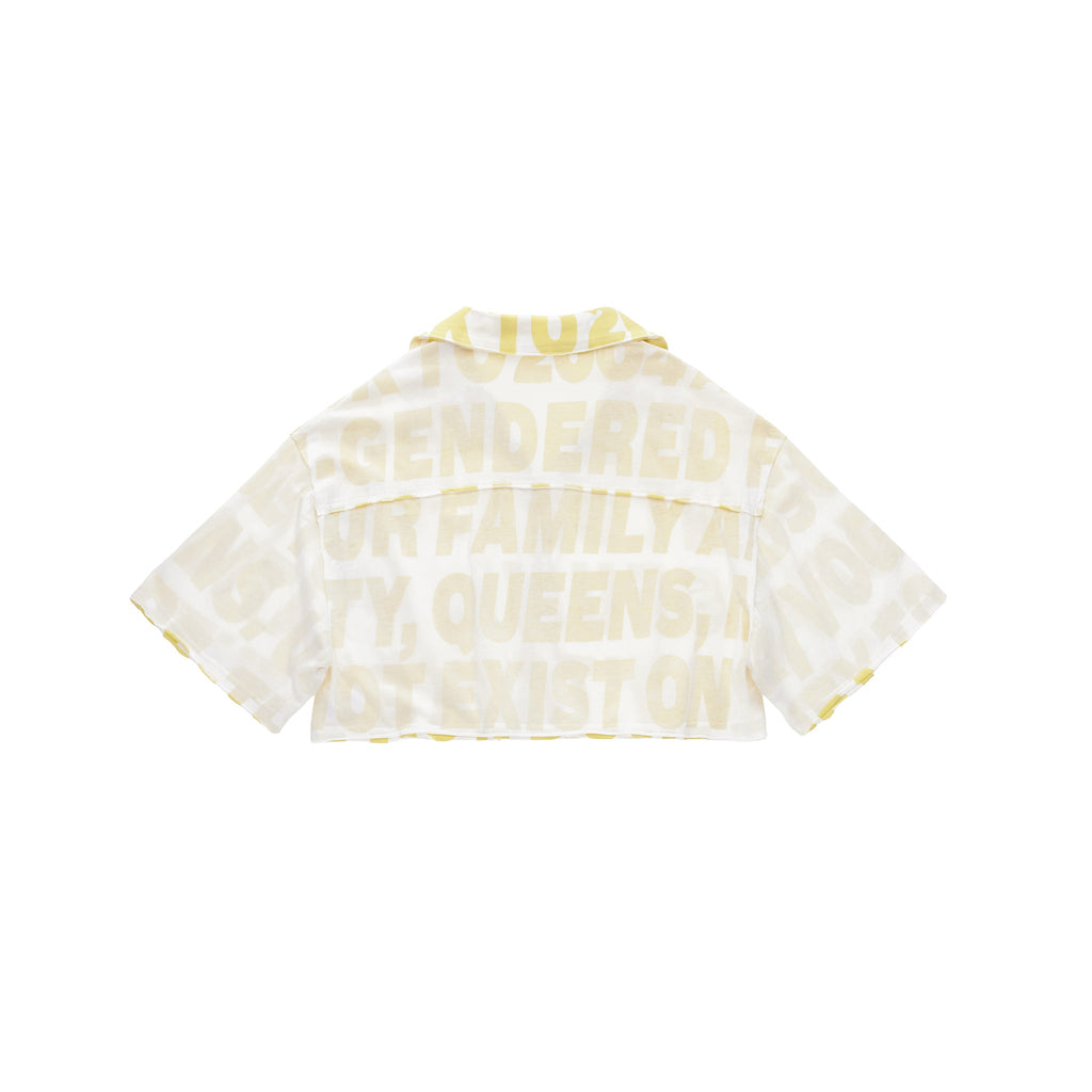 Mission Crop Split T Dress Shirt - Lime - Tops & T-Shirts