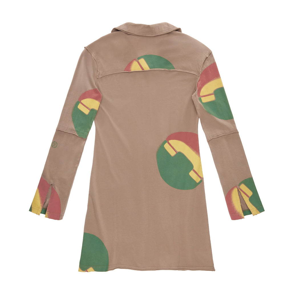 Telephone Tall Split Dress Shirt - Mud - Tops & T-Shirts