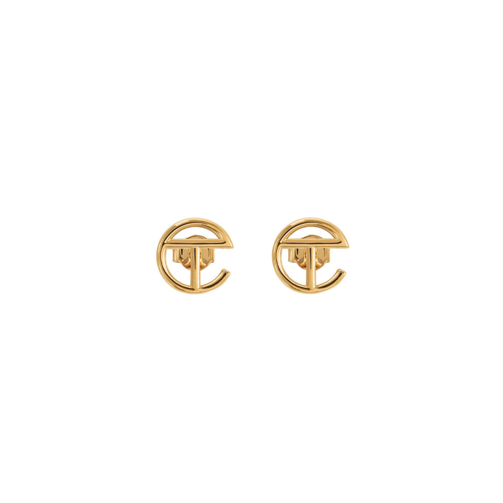 Logo Stud Earring - Gold - Earrings