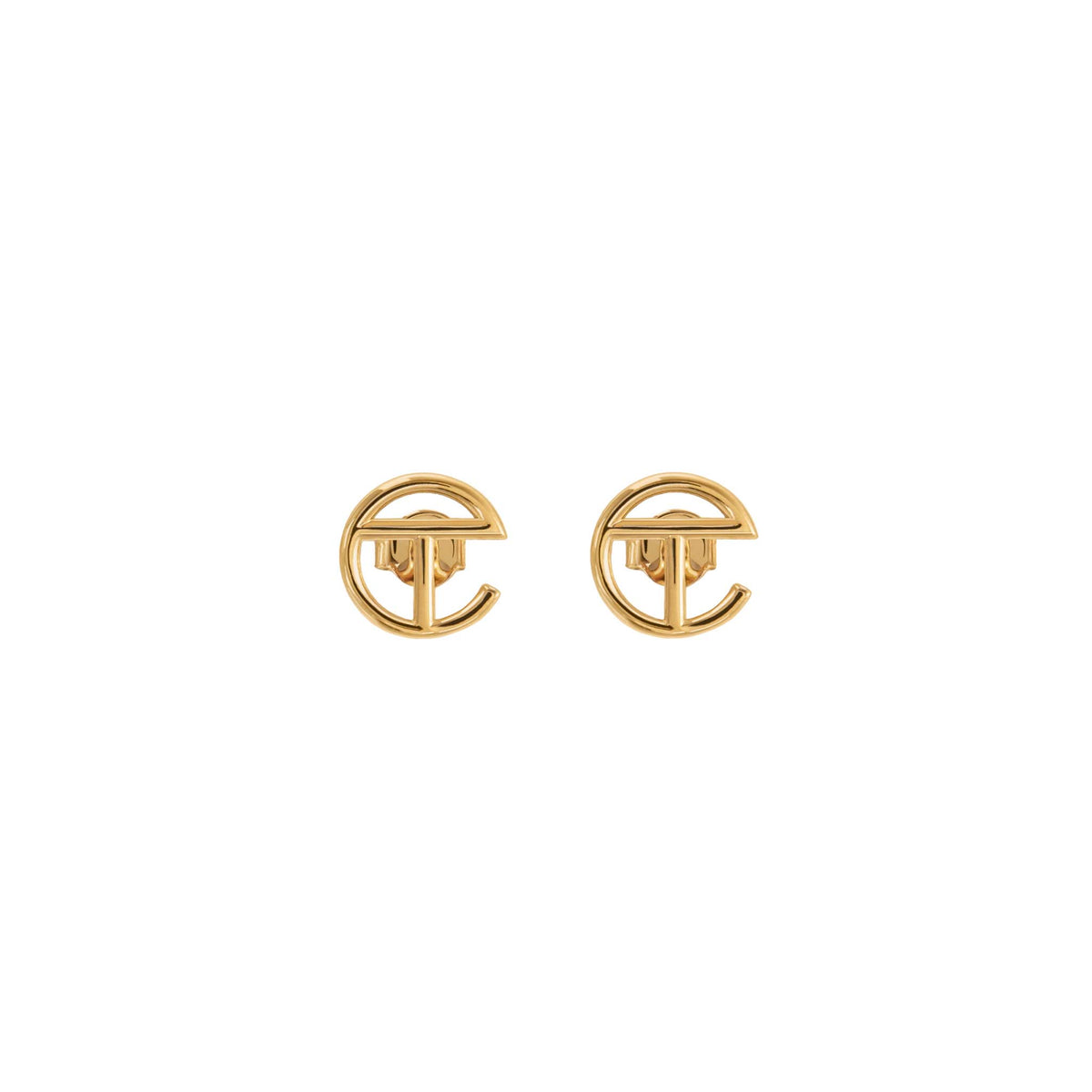Logo Stud Earring - Gold - Earrings