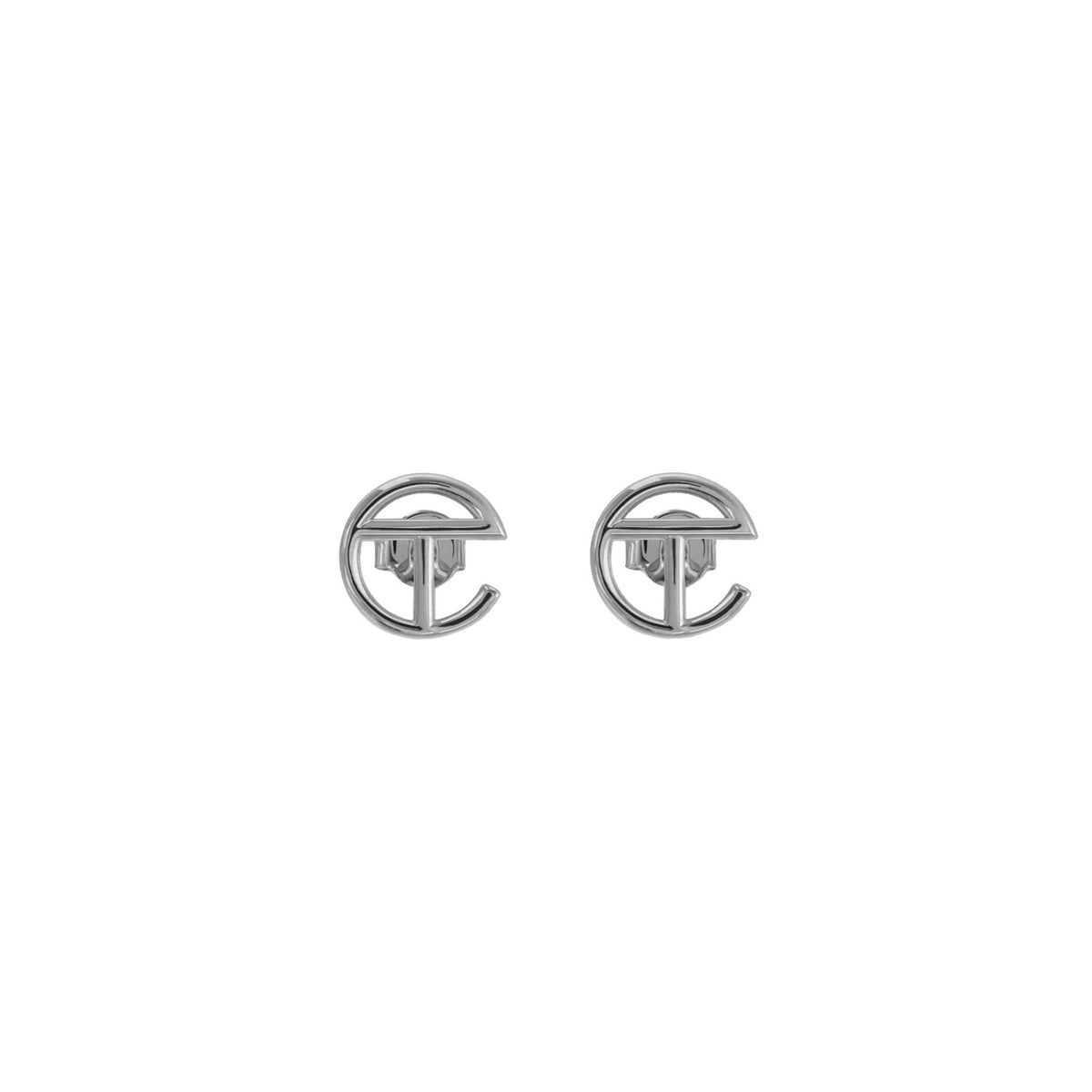Logo Stud Earring - Silver - Earrings
