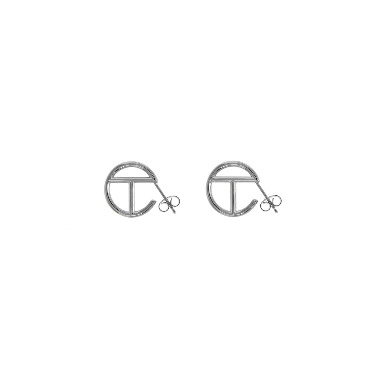 Small Logo Hoop Earring - Silver - Earrings
