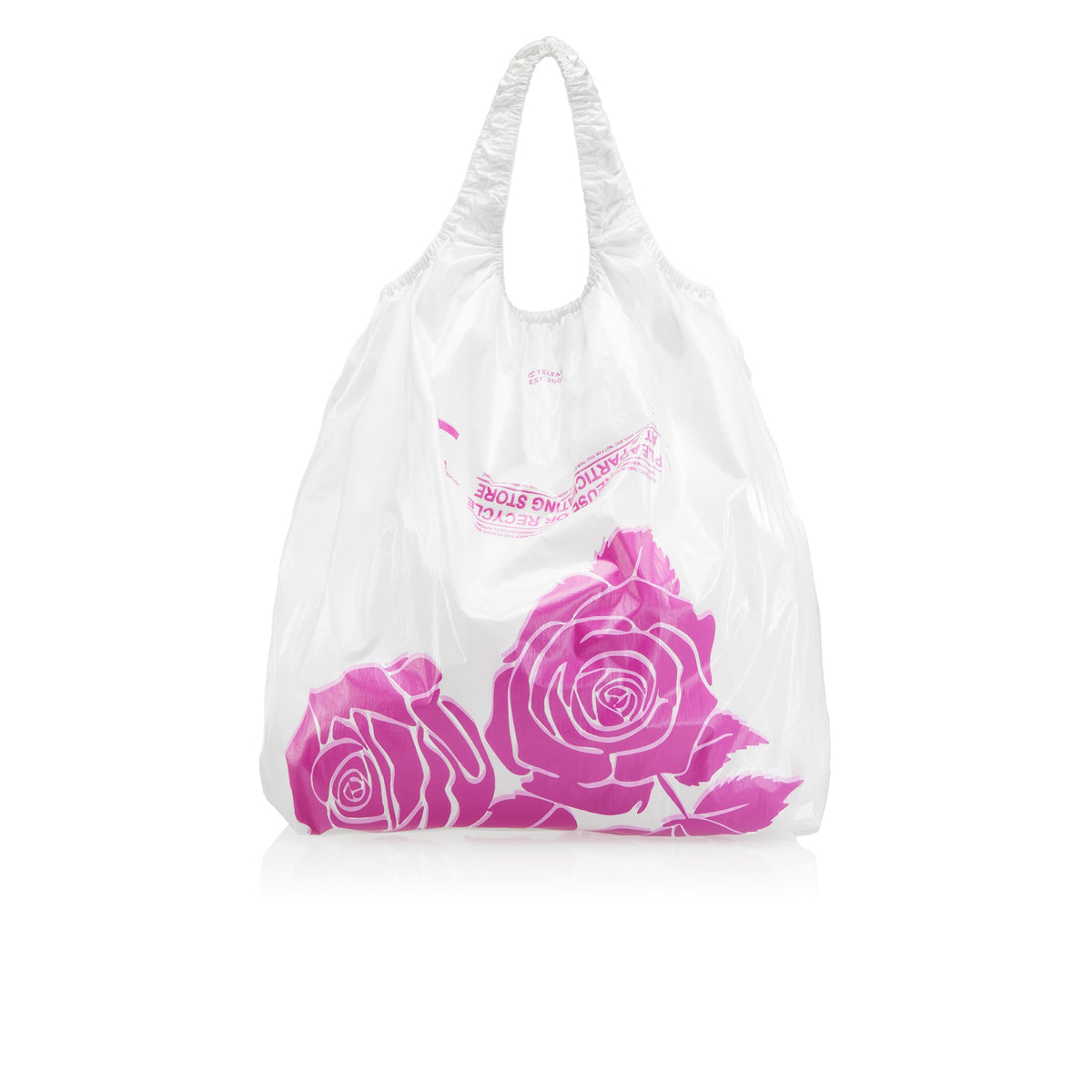 Jumbo Flower Plastic Bag - White - Plastic Bags