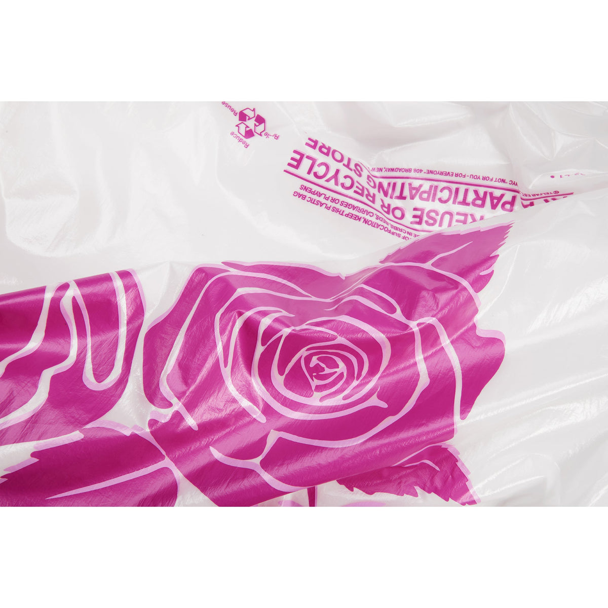 Jumbo Flower Plastic Bag - White - Plastic Bags