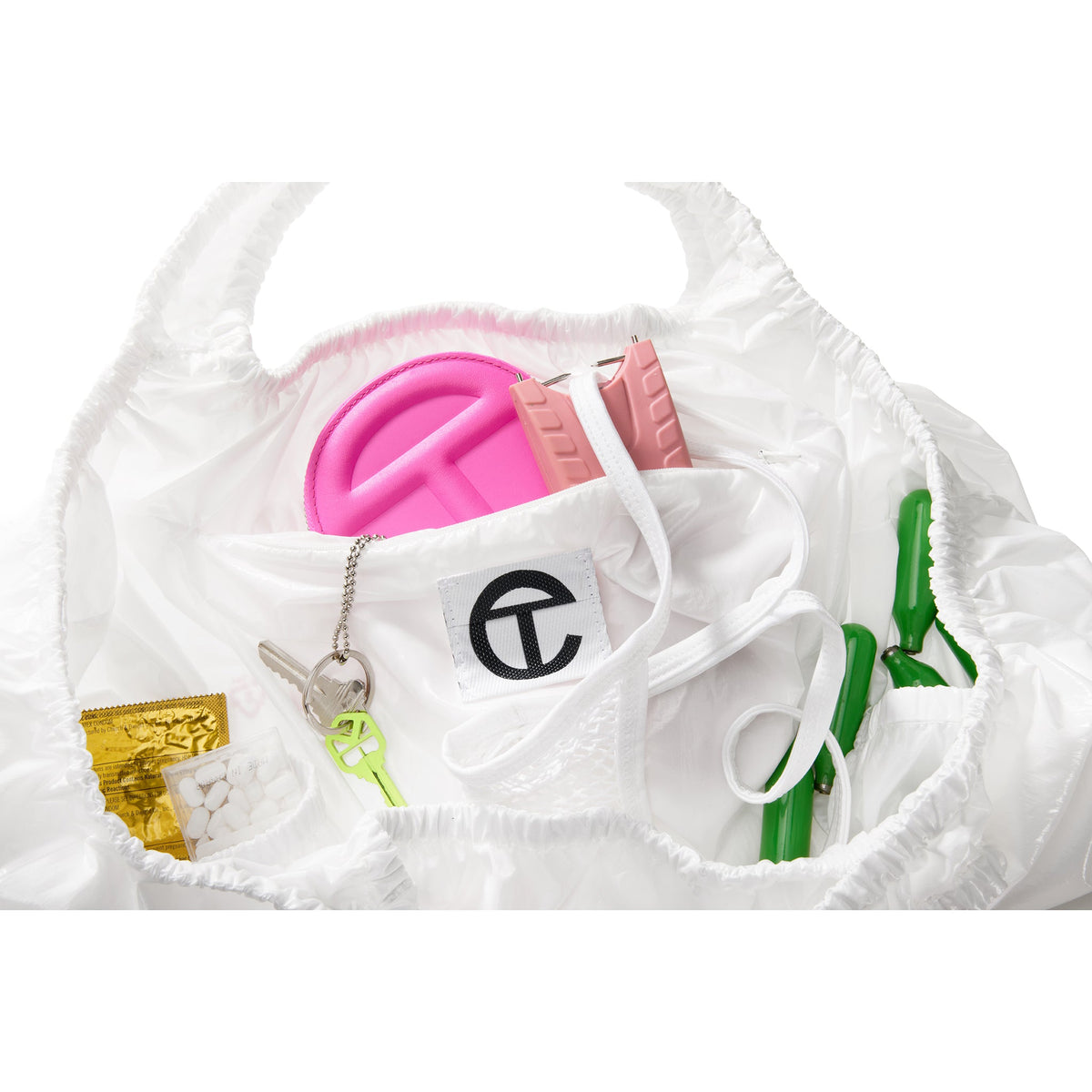 Jumbo Flower Plastic Bag - White - Plastic Bags