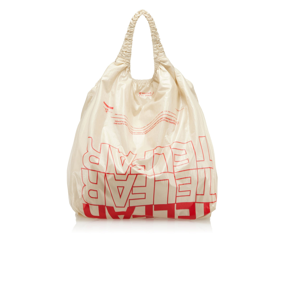 Jumbo Telfar Plastic Bag - Nude - Plastic Bags