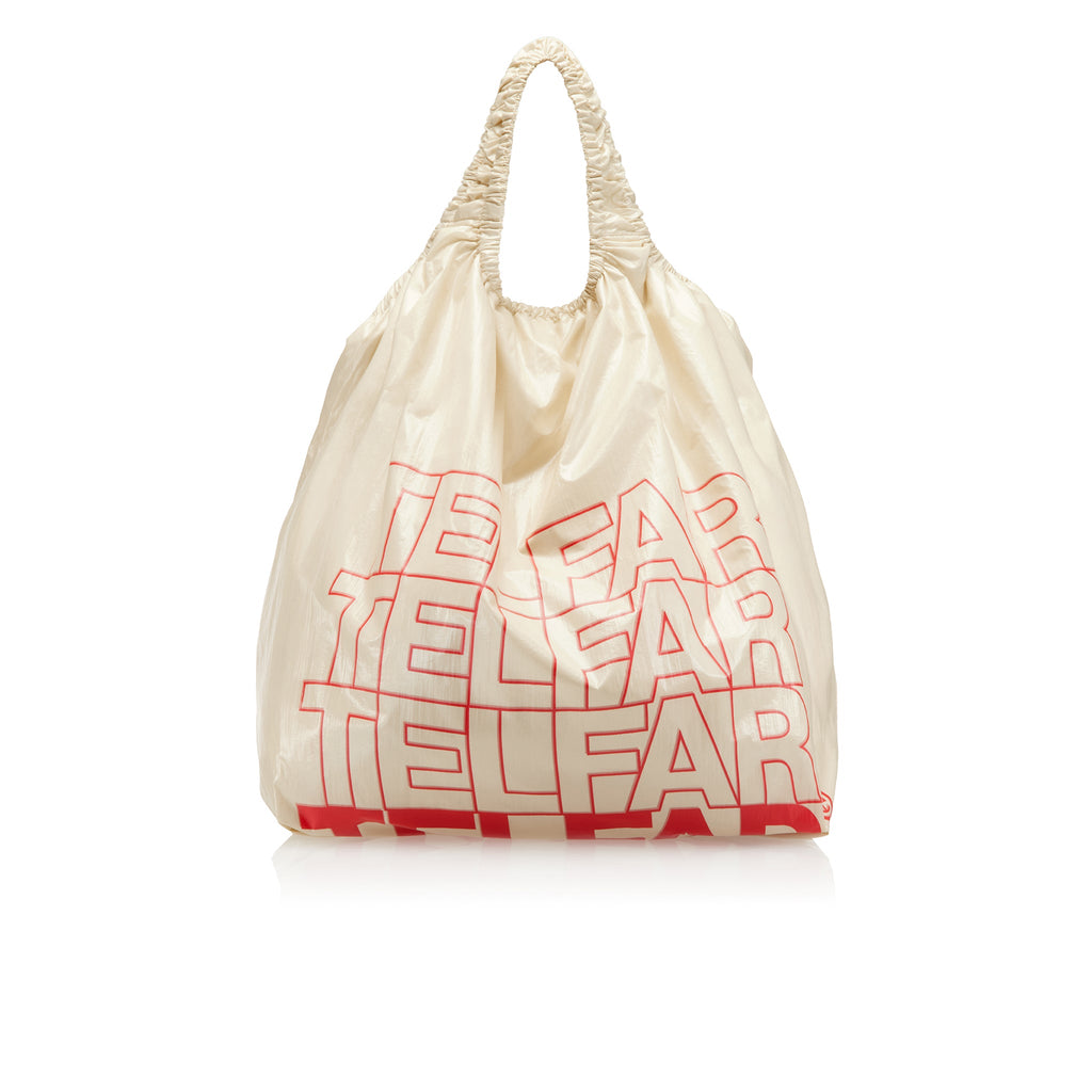 Jumbo Telfar Plastic Bag - Nude - Plastic Bags