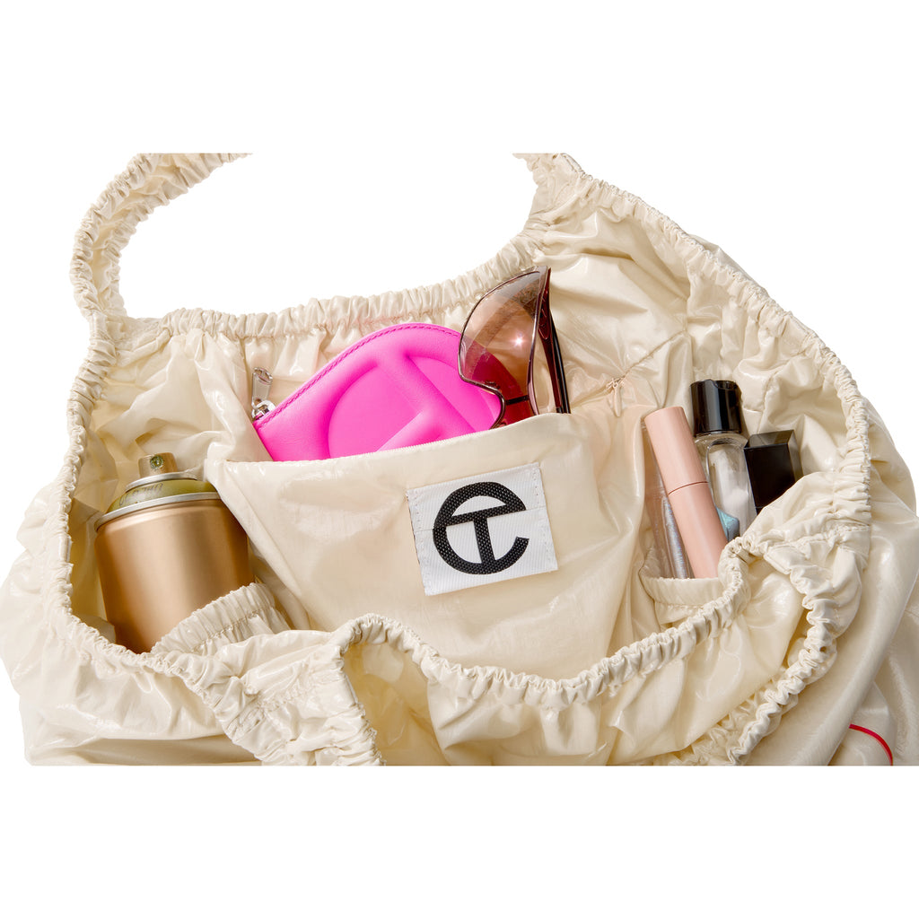 Jumbo Telfar Plastic Bag - Nude - Plastic Bags
