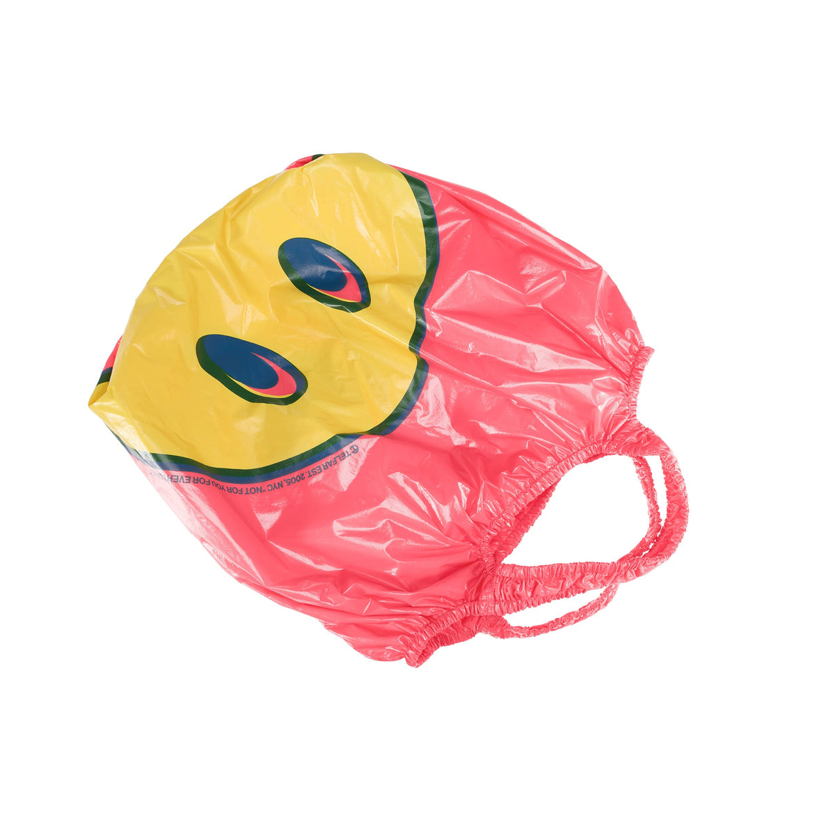 Jumbo Telfar Smiley Face Plastic Bag - Pink Haze - Plastic Bags