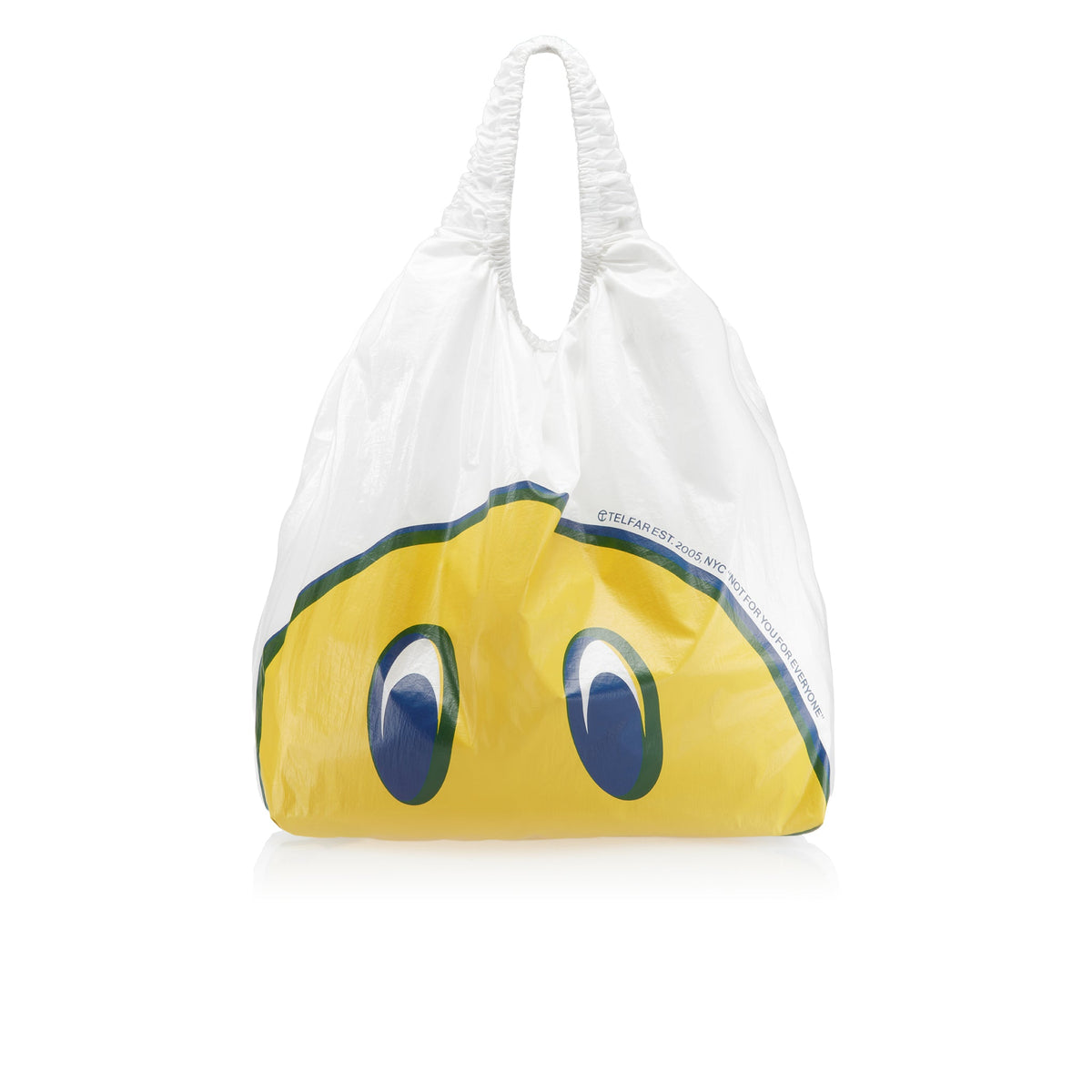 Jumbo Smiley Face Plastic Bag - White - Plastic Bags