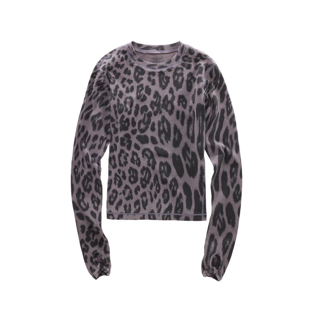 Leopard Thumbhole - Grey - Tops & T-Shirts