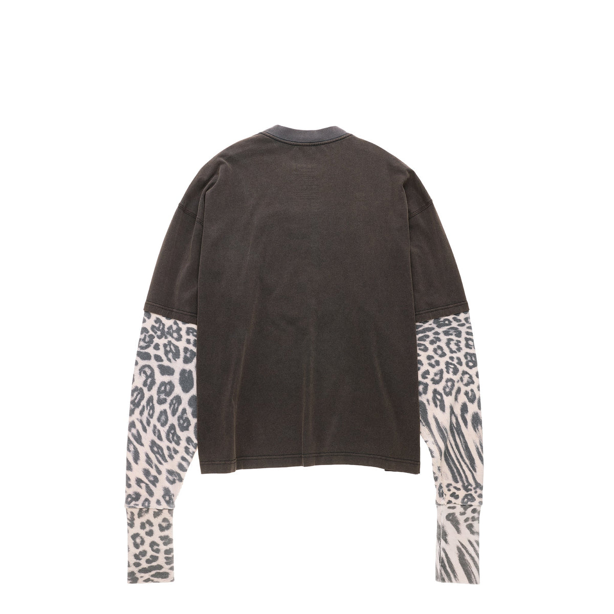 Leopard Pill Thermal T-Shirt - Black/Grey - Clutches & Pill Bags