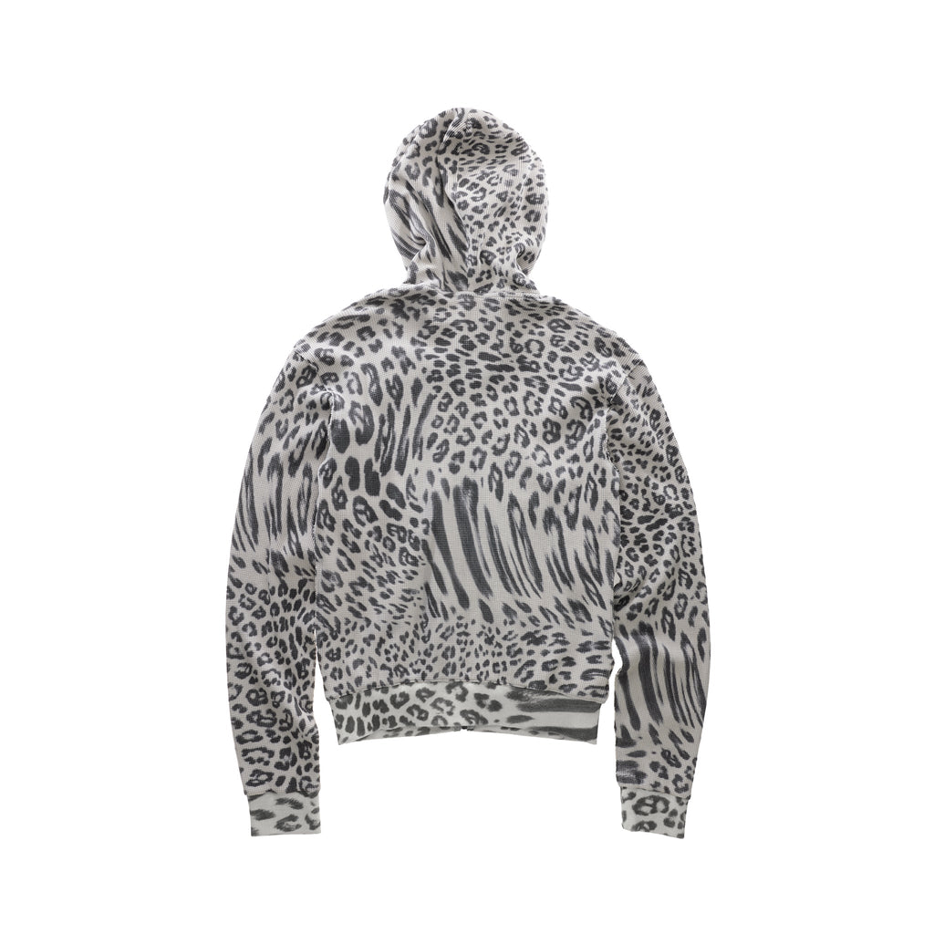 Leopard Thermal Hoodie - Grey - Sweaters & Hoodies