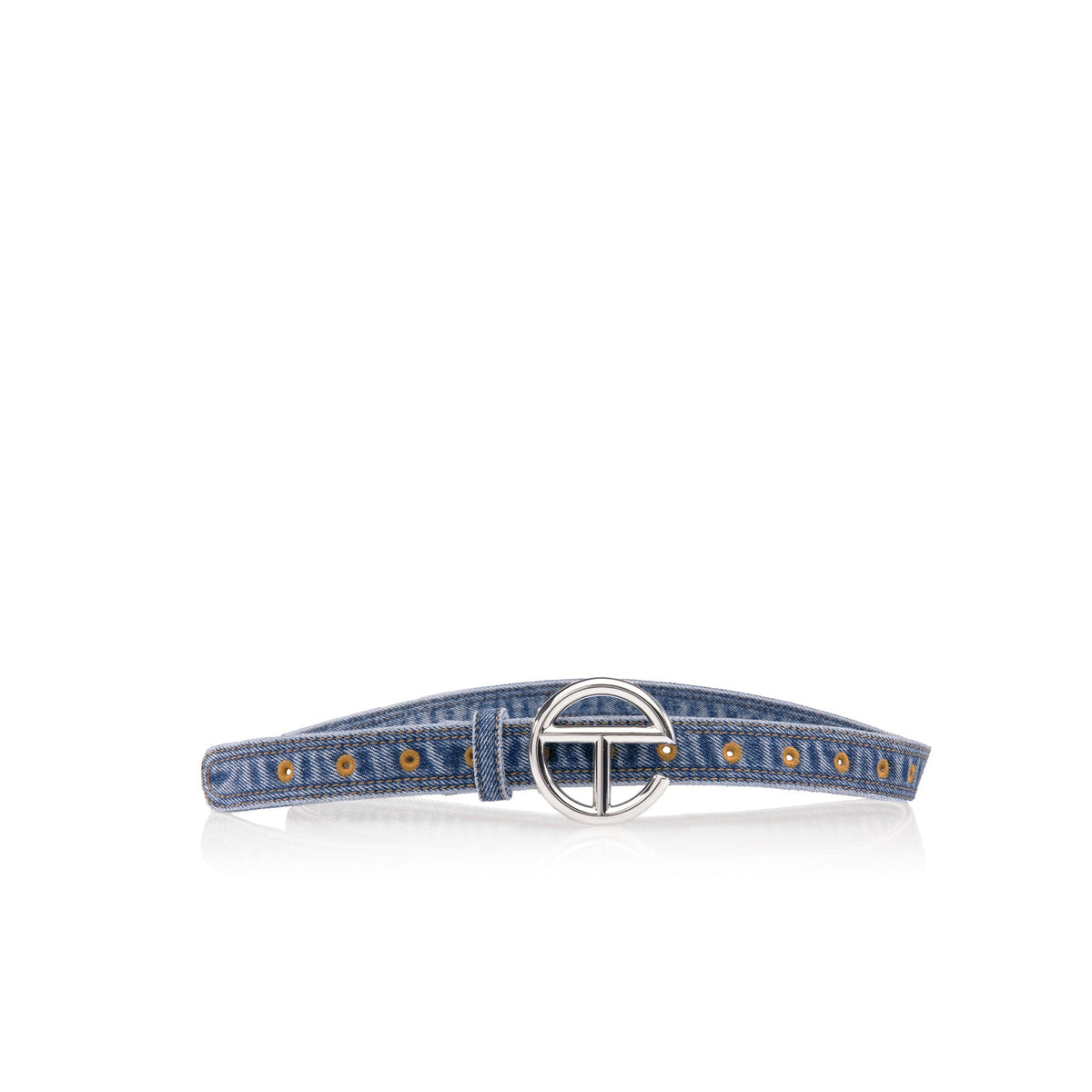 Denim Logo Belt - Blue - Belts