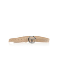 Logo Belt - Silver/Cream - Belts